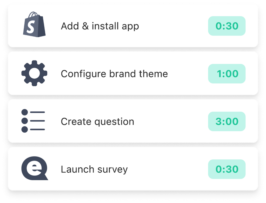 Install a Post-purchase survey in mintues