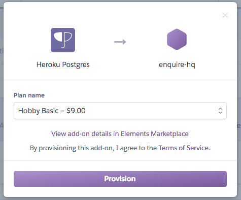 Heroku app setup