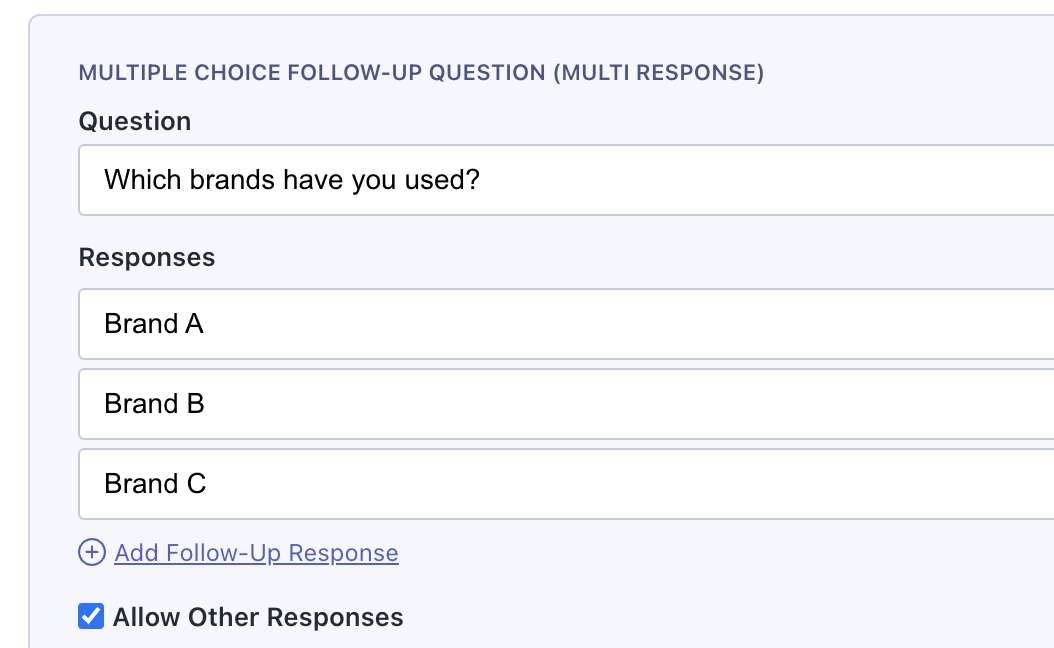 Follow-up question example