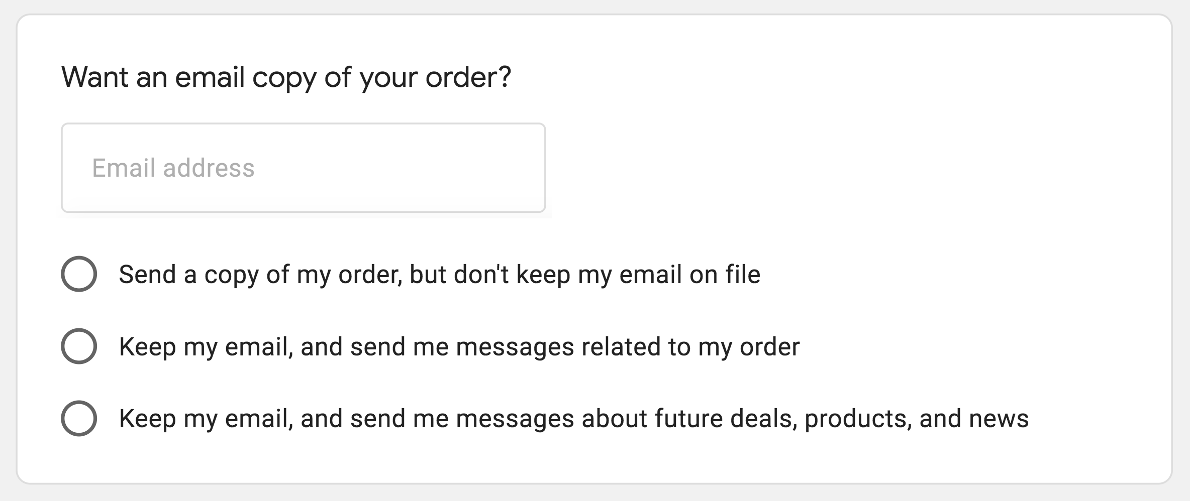 Send it, don't store it