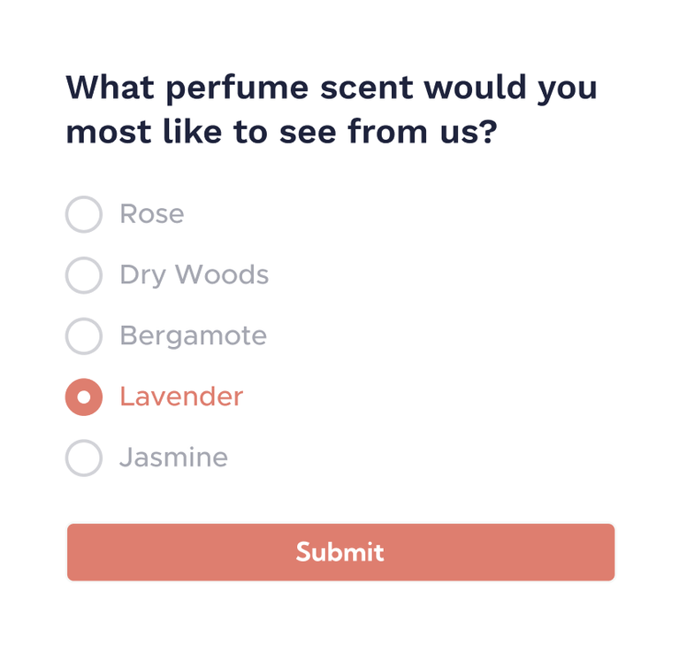 graphic showing Fairing Question Stream 
                        asking a question in the post purchase 
                        order confirmation page